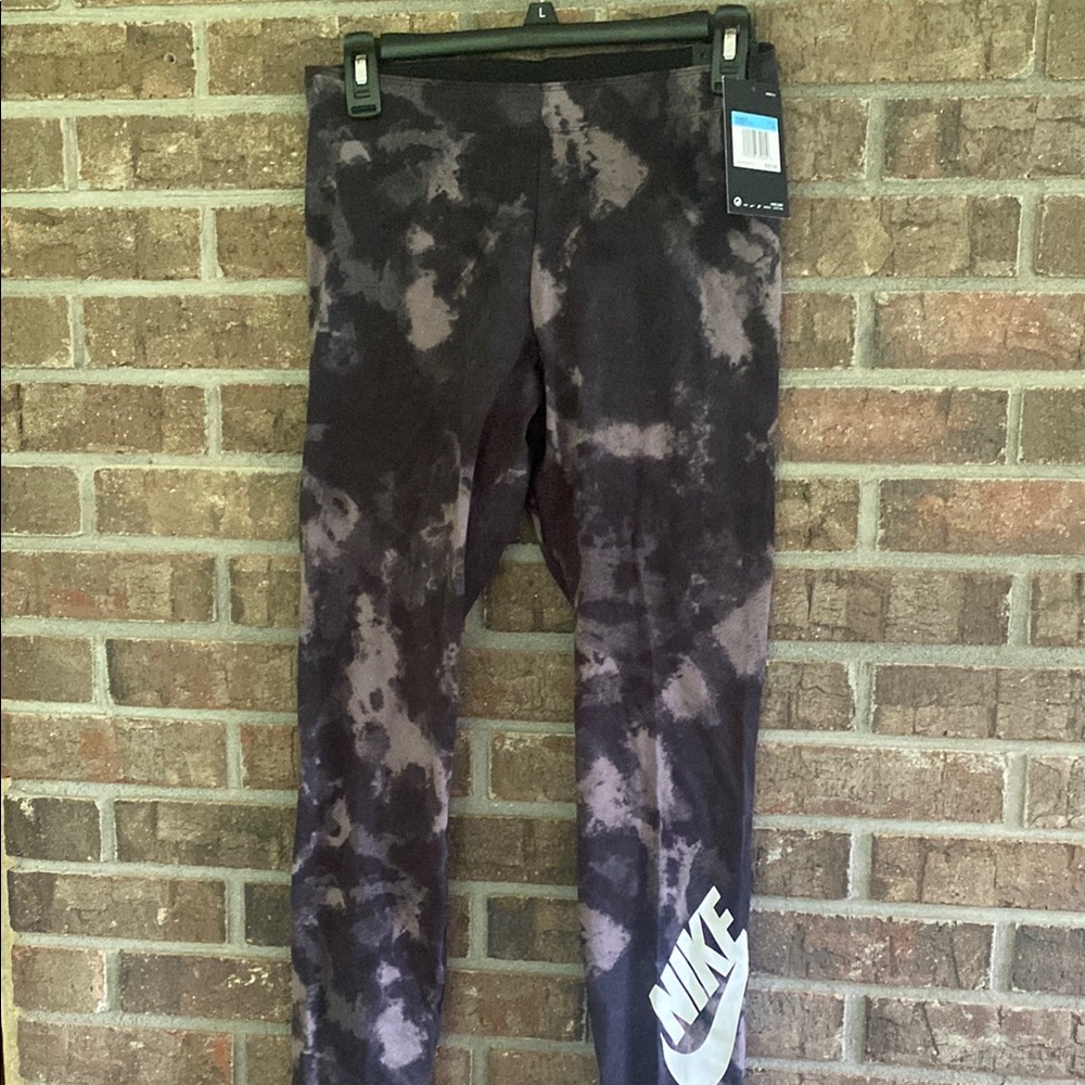 Nike Black and Grey Leggings Athletic Wear